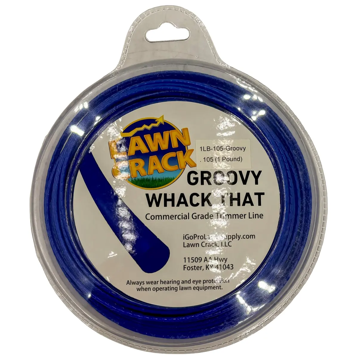.105 Groovy Trimmer Line 1 Pound Commercial Grade Lawn Crack 1