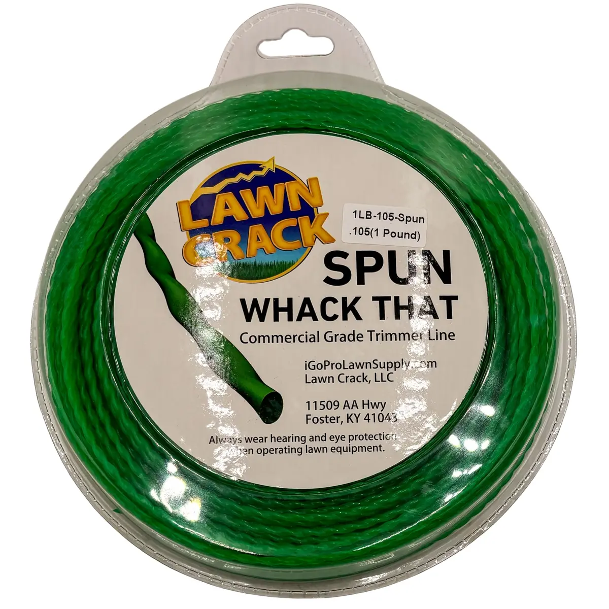 .105 Spun Trimmer Line 1 Pound Commercial Grade Lawn Crack 1
