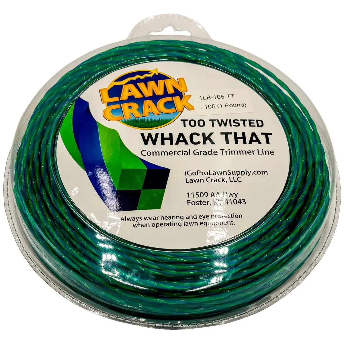.105 Too Twisted Trimmer Line 1 Pound Commercial Grade Lawn Crack 1