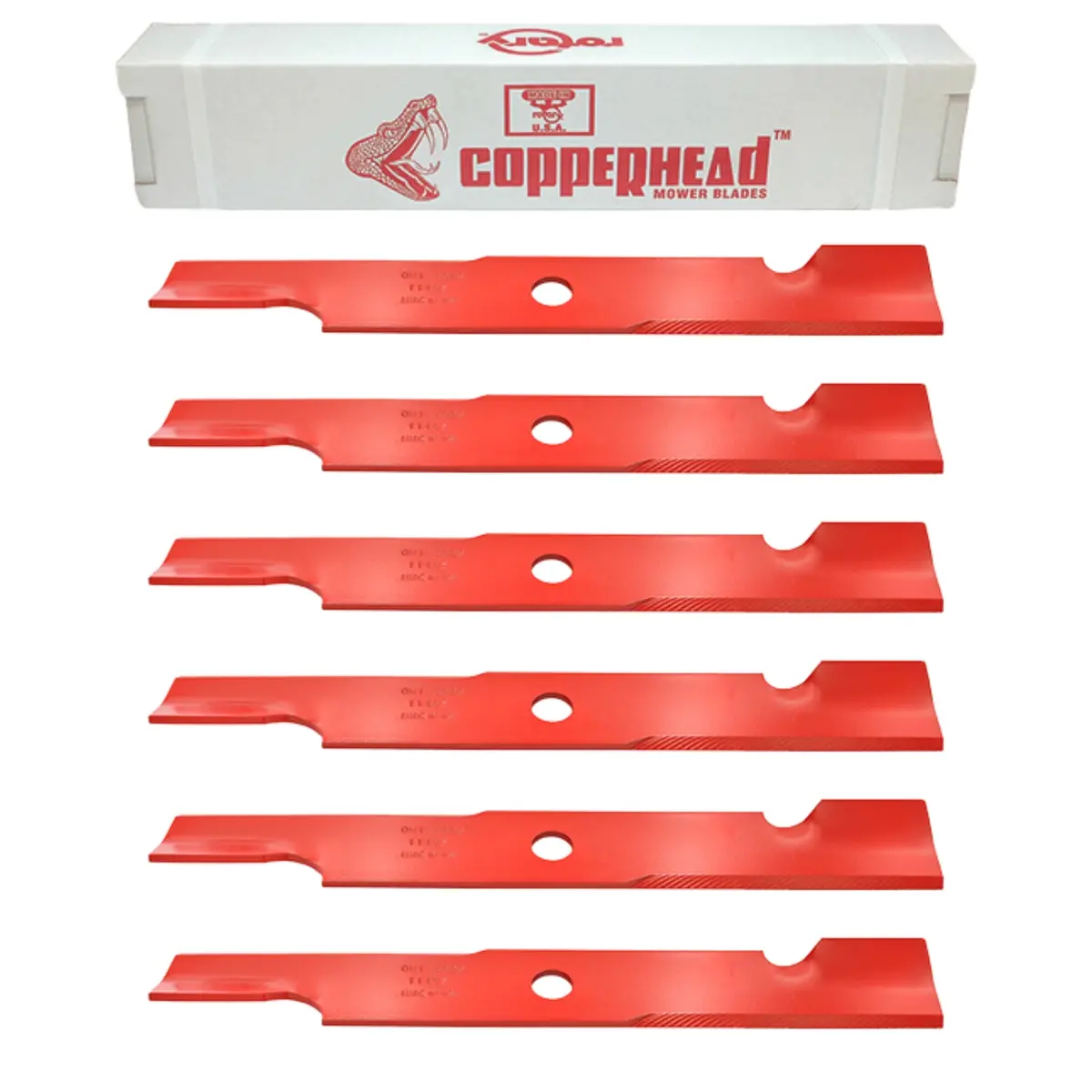 52" Exmark Toro High-Lift Blade 6-Pack Rotary 11495-6 (18" Long X 15/16" Hole) 1