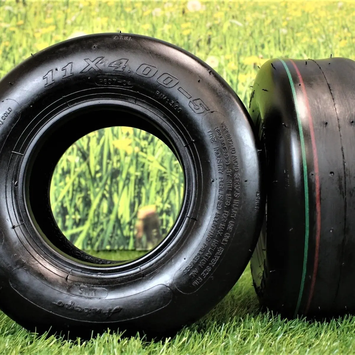 11X4.00-5 4-Ply Turf Tires For Lawn & Garden Mower (Set Of 2) 1