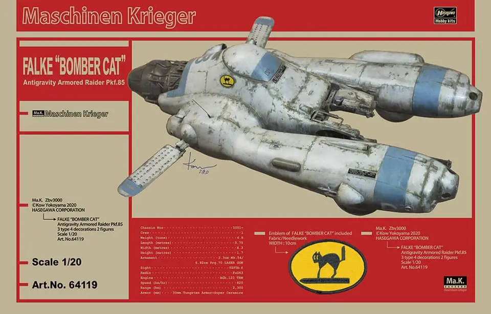 Hasegawa - 1/20 - Maschinen Krieger - Falke "Bomber Cat" Pkf.85 1