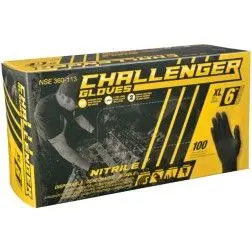 Guantes De Nitrilo Sin Polvo, Challenger, 6 Mil, Negros, Pequeños
Precios Incluyen I.S.V. 1