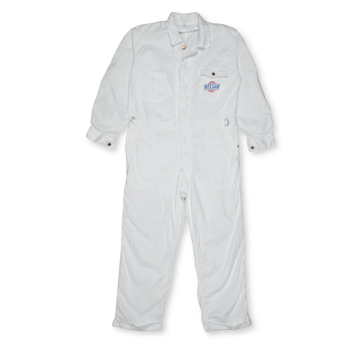 1970S Vintage Showa Era Japan Jdm Nissan Tsunagi Coverall Uniform White 1