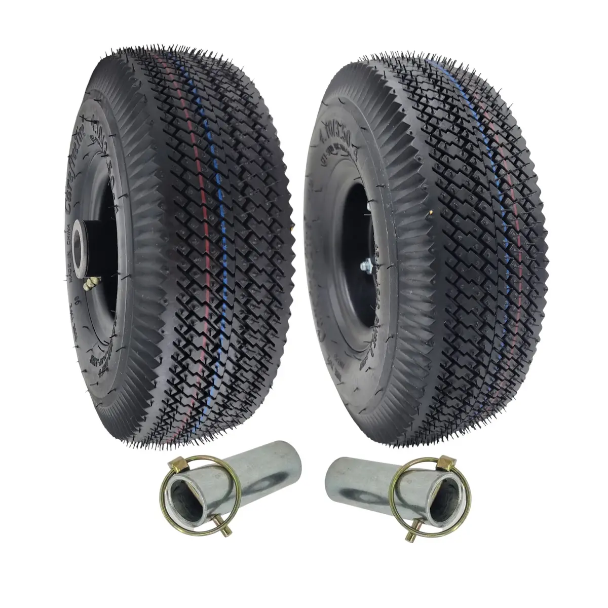 2-Wheel Sulky Foam-Filled Wheel, Tire & Bushing Set (4.10X3.50-4 Tires) 1