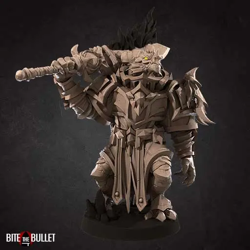 Dragonborn Fighter Male (With Greatsword) D&D Miniature 1