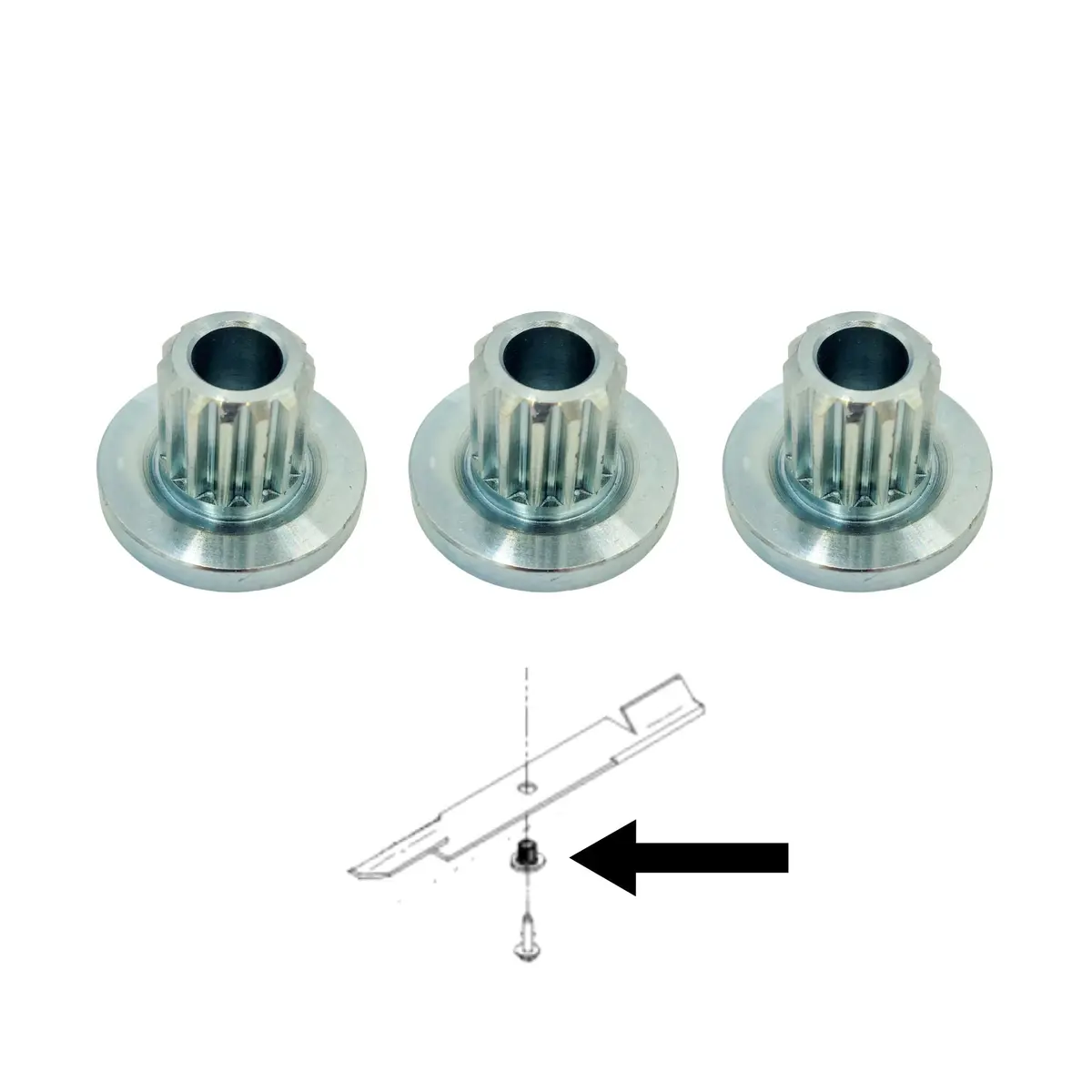 (3-Pack) Exmark Blade Bushing For 15/16" Dia. Center Holes (P/N 103-3037) 1