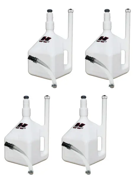 (4-Pack) 5 Gallon / 20 Liter Quikfill Jugs W/ Hose Kits 1