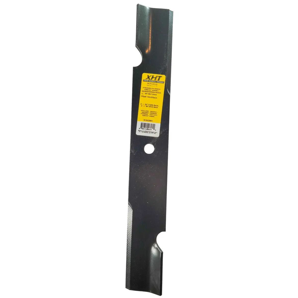 52"/36" Deck Xht Marbain Steel High-Lift Blade (18" Long X 5/8" Hole) 1