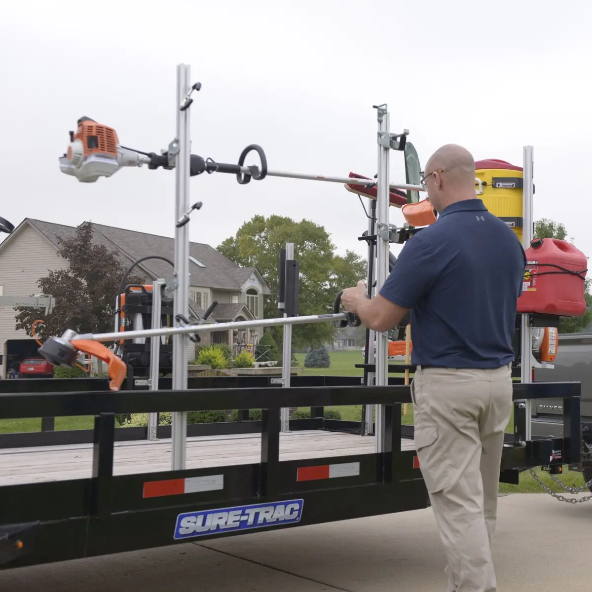 Trailer Rack String Trimmer Rack System Holds 3 String Trimmers 1