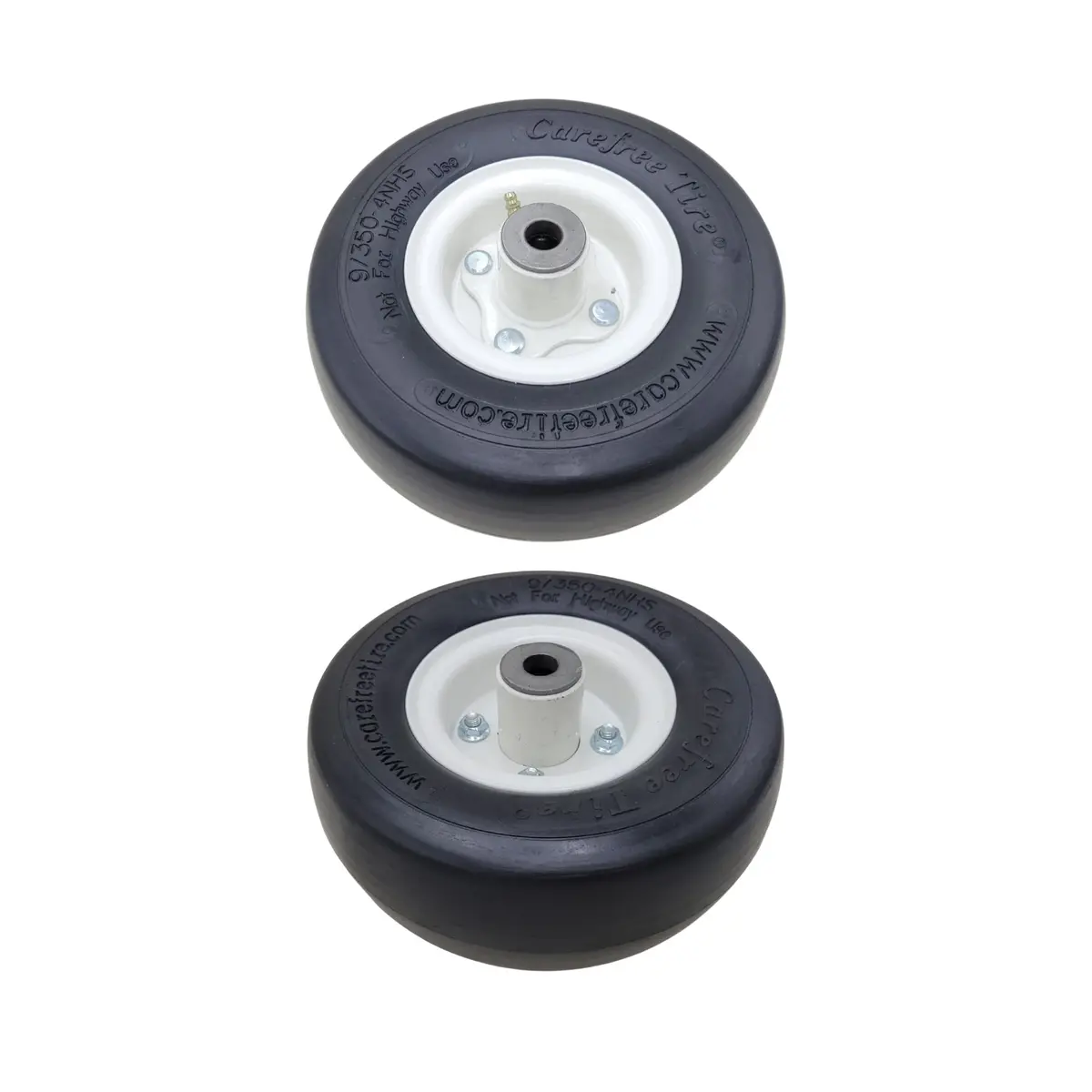 2-Pack Kubota Caster Wheel P/N 70000-73667 (Flat-Free 9X3.50-4 Tire - 4" Hub X 5/8" Id) 1