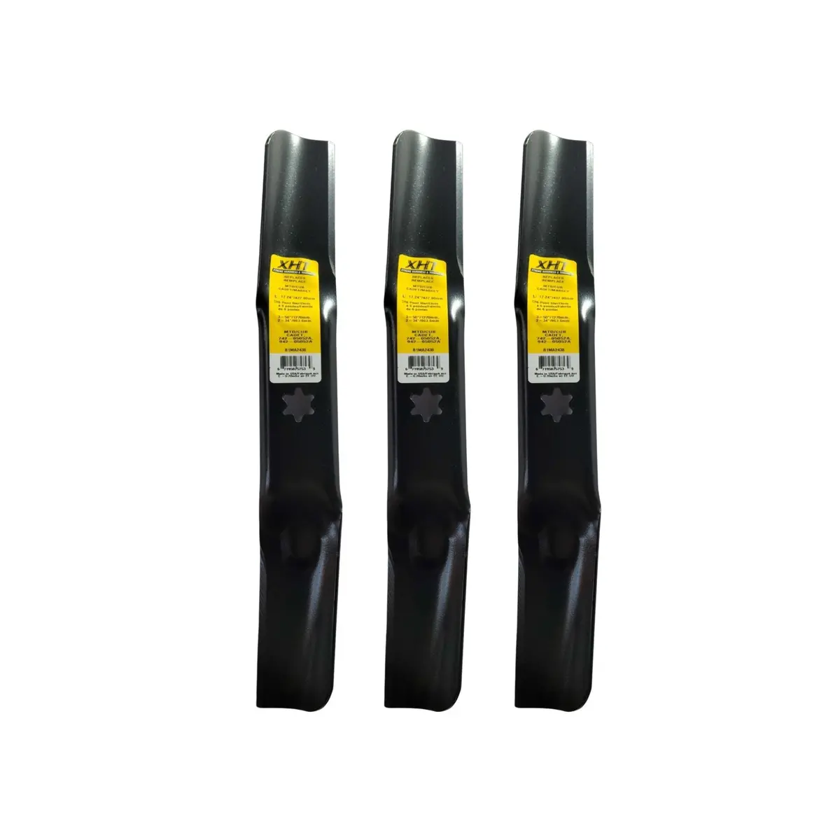 3-Pack - 50" Mtd & Cub Cadet Blades 17.27" Lg 2-Function (Marbain Steel) 1