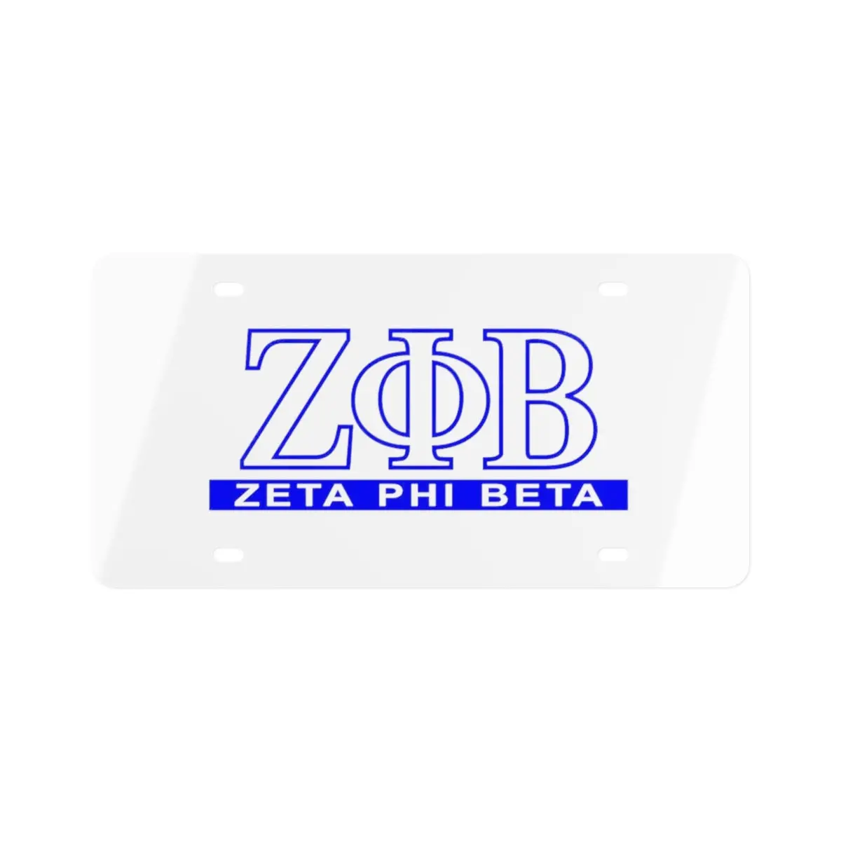 Zeta Phi Beta License Plate 1