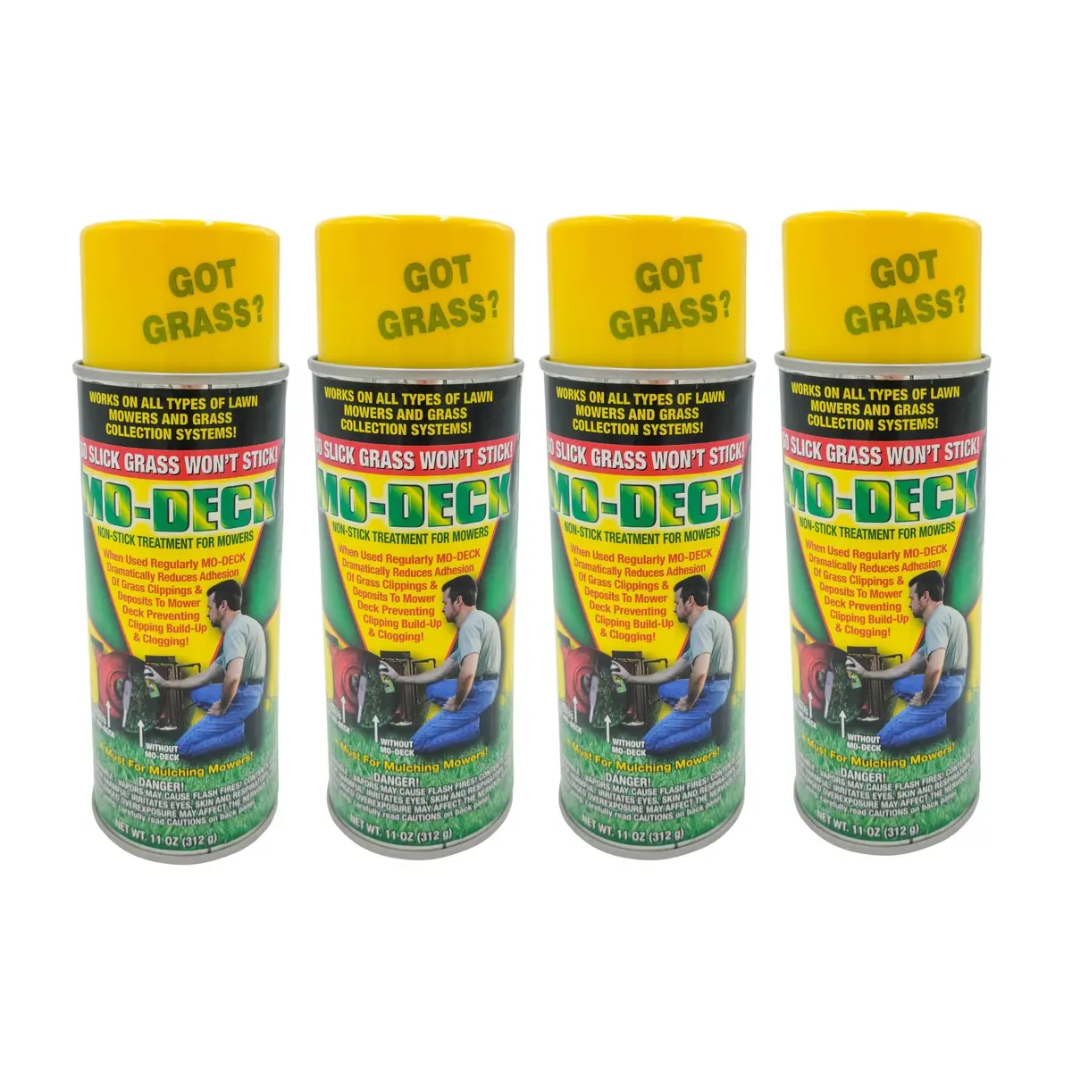 4-Pack Of Mo-Deck Lawn Mower Deck Non-Stick Spray 1