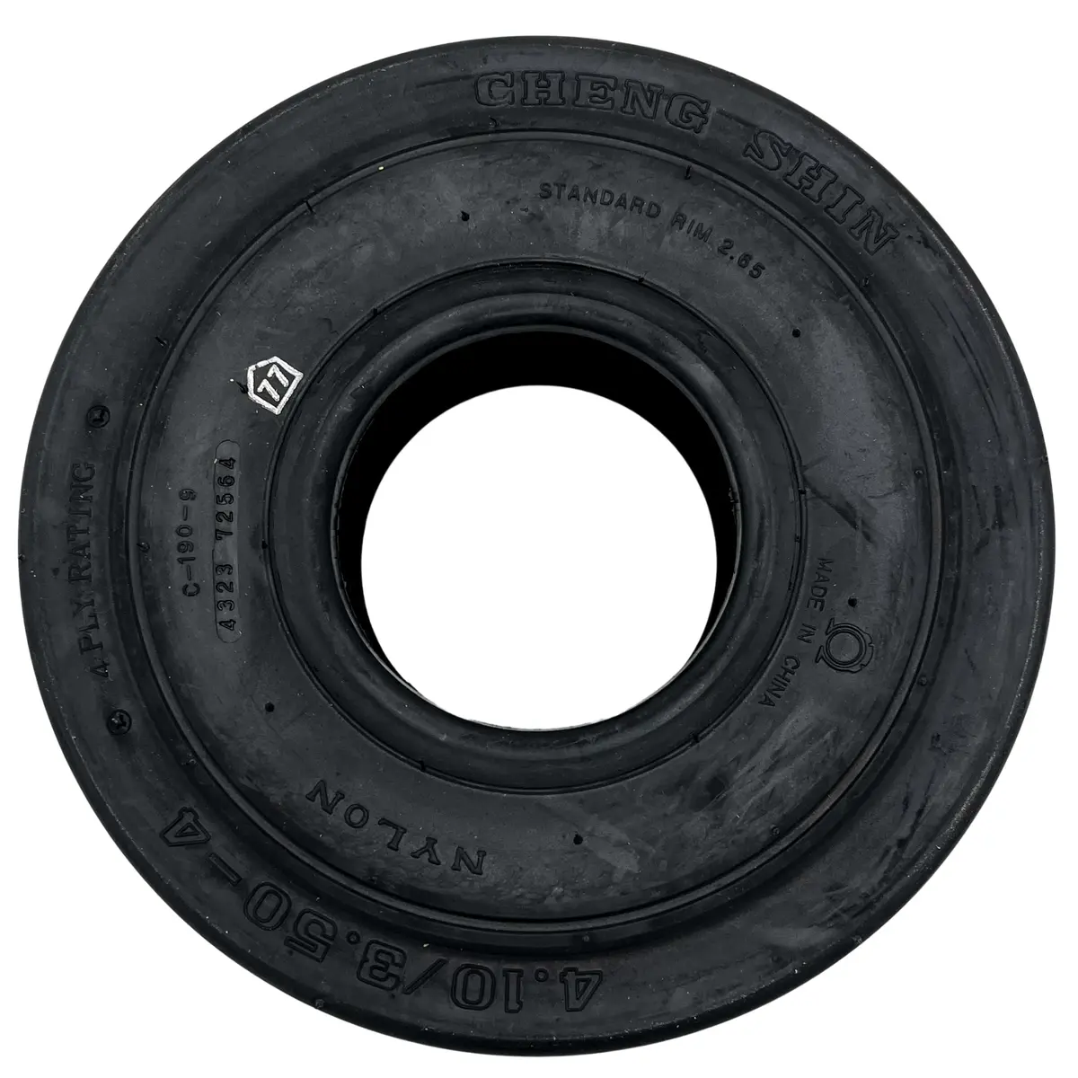 4.10X3.50-4 Smooth Tread Caster Wheel Tire (Tire Only) 1