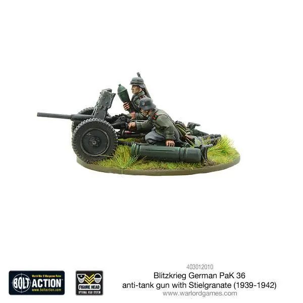 Blitzkrieg German Pak 36 Anti-Tank Gun With Stielgranate (Blister) 1