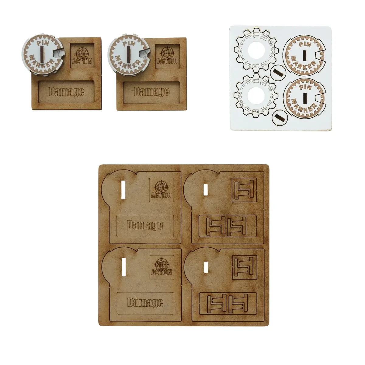 Bolt Action Mdf Vehicle Pin Markers 1