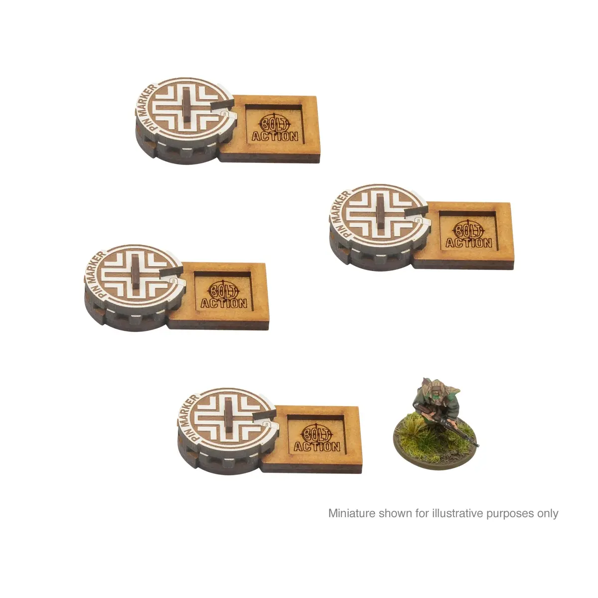 Bolt Action Mdf Unit Pin Markers - Germany 1