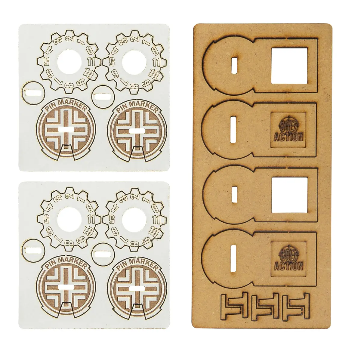 Bolt Action Mdf Unit Pin Markers - Germany 2