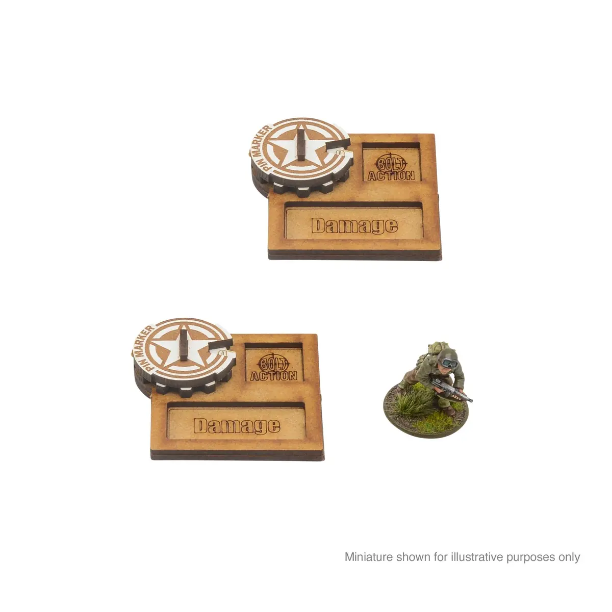 Bolt Action Mdf Vehicle Pin Markers - Usa 1
