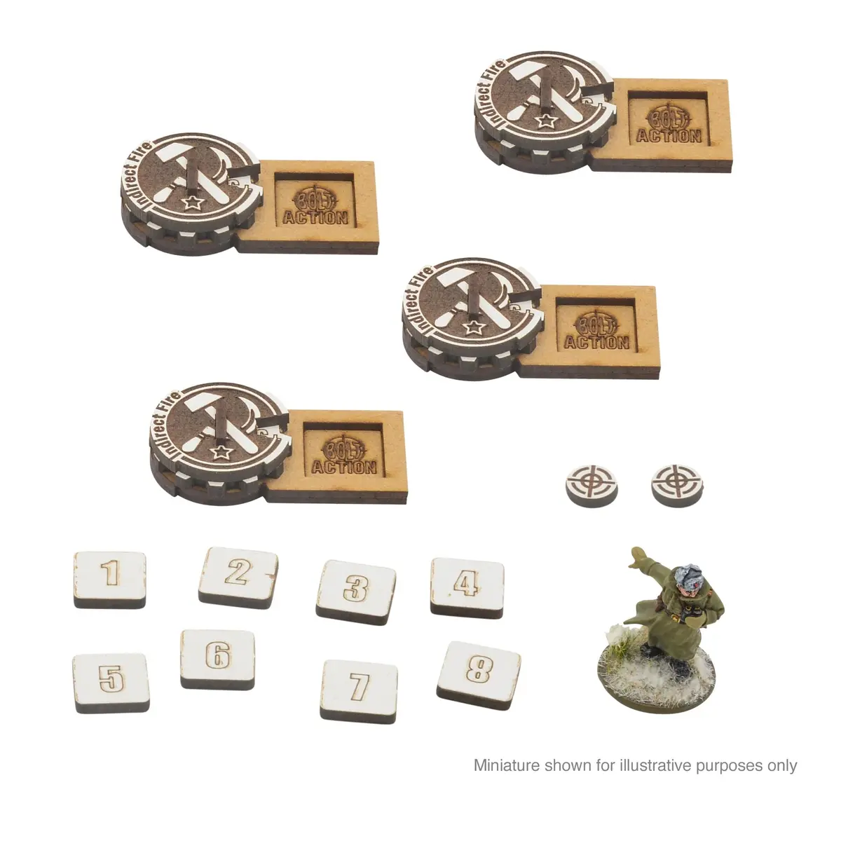 Bolt Action Mdf Artillery Zeroing In Markers - Soviet Union 1