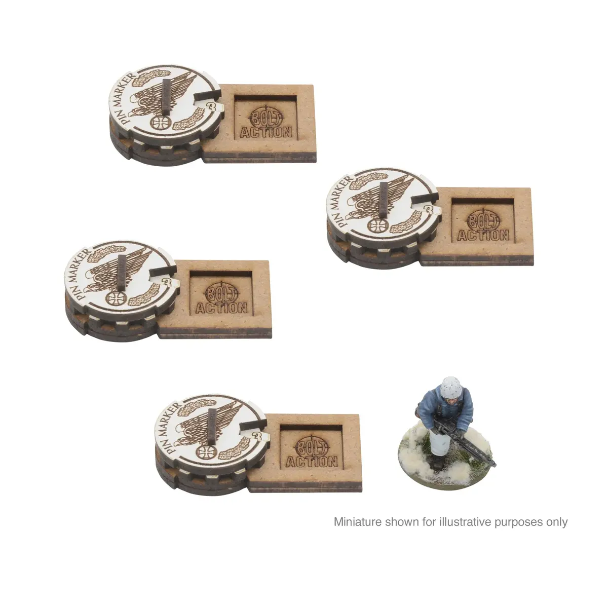 Bolt Action Mdf Unit Pin Markers - Fallschirmjager 1