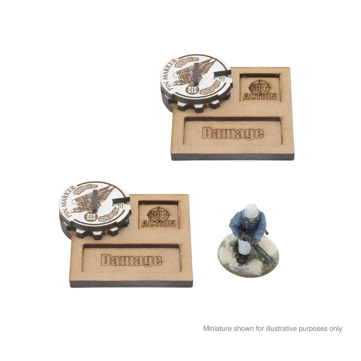 Bolt Action Mdf Vehicle Pin Markers - Fallschirmjäger 1
