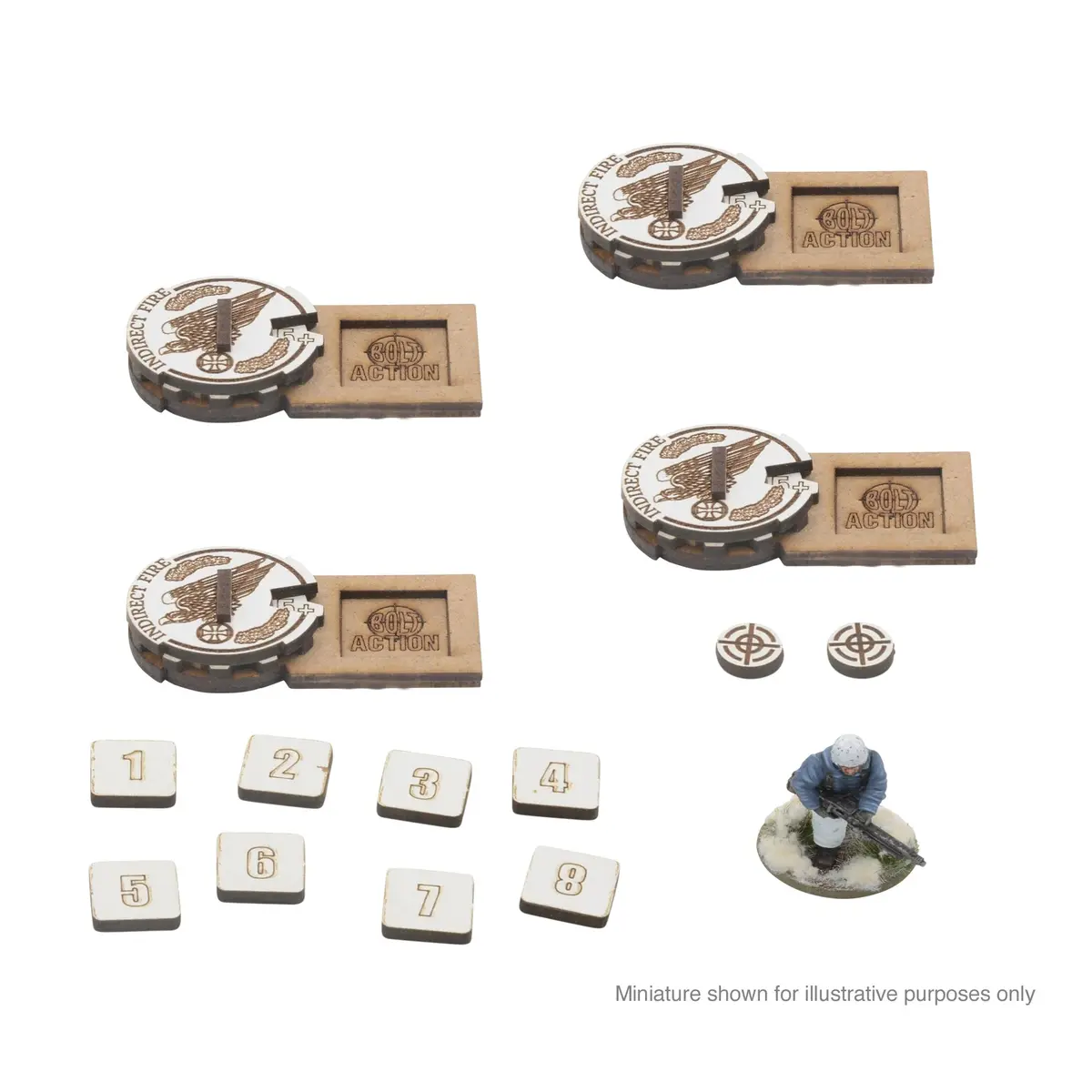 Bolt Action Mdf Artillery Zeroing In Markers - Fallschirmjager 1