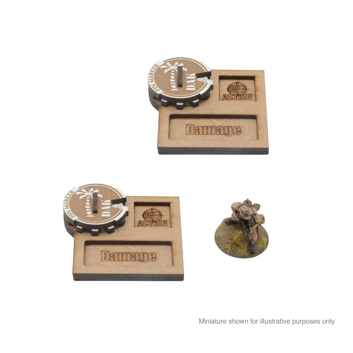 Bolt Action Mdf Vehicle Pin Markers - Afrika Korps 1