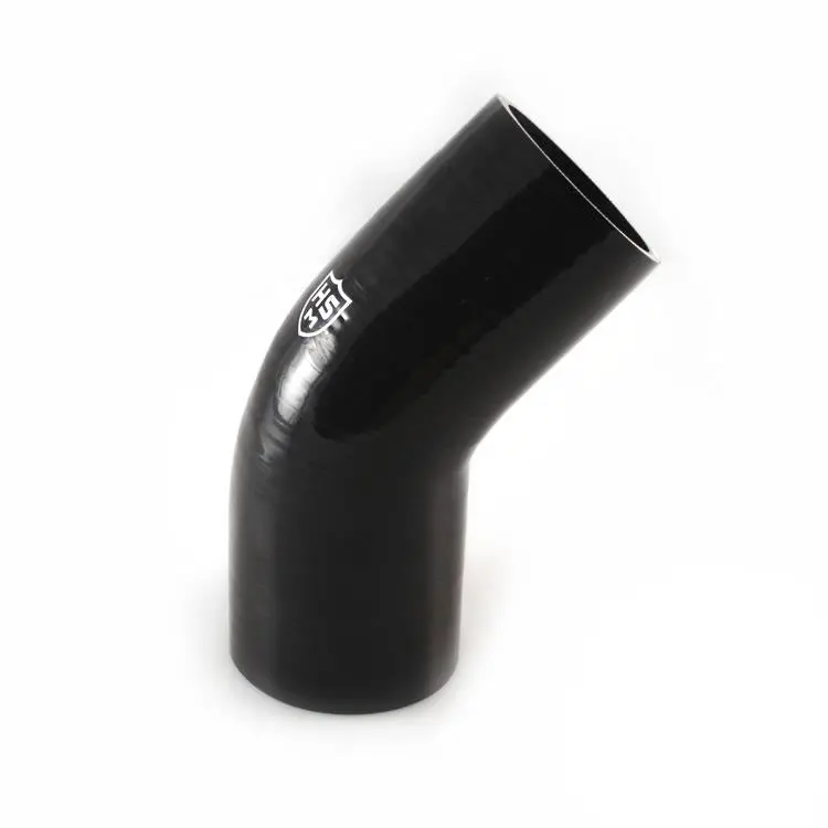 3”X 2.75” Silicone 45° Elbow Hose (Black 5 Ply) 1