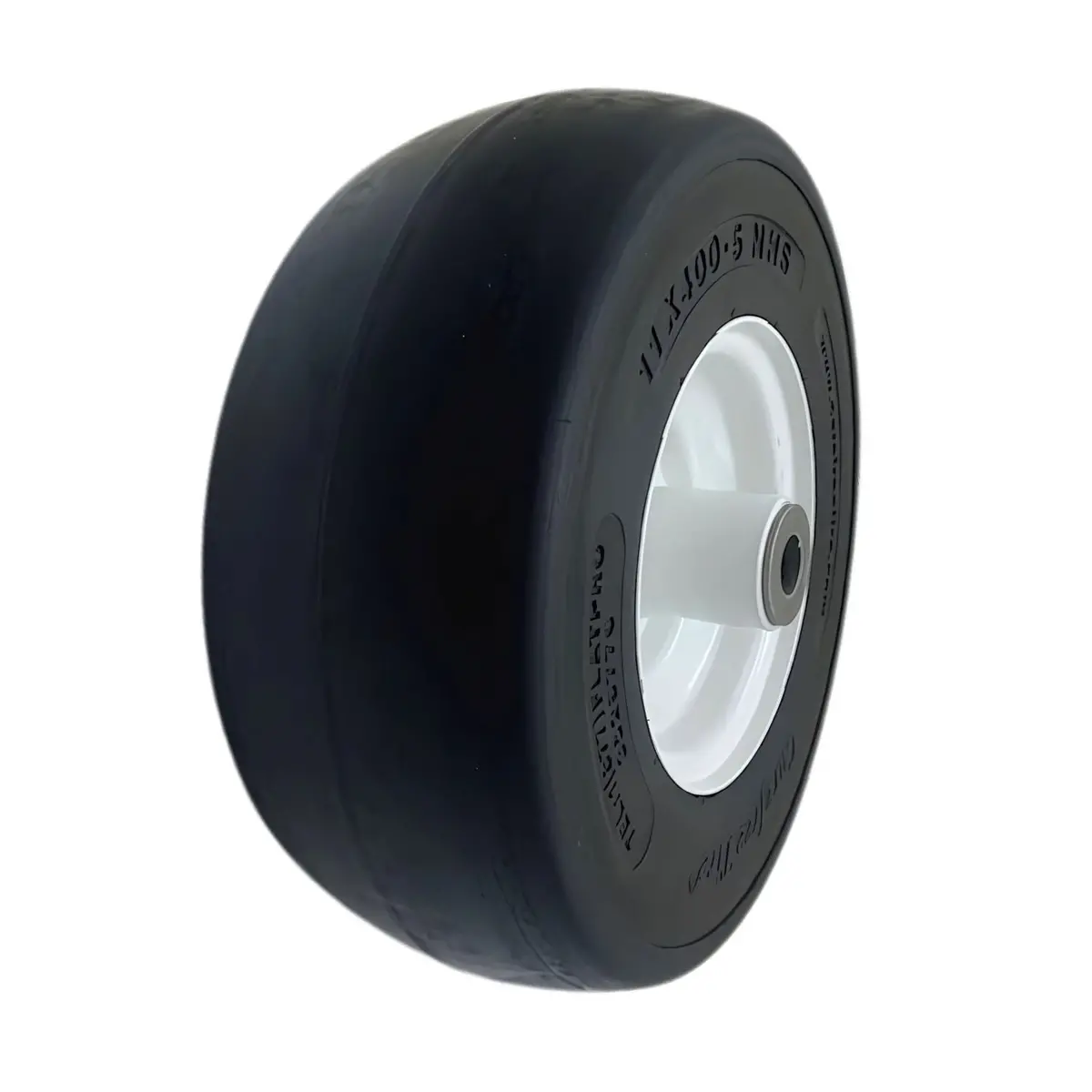 11X4.00-5 Flat Free Wheel & Tire Assembly Replaces John Deere Tca20363 (Painted White) 1