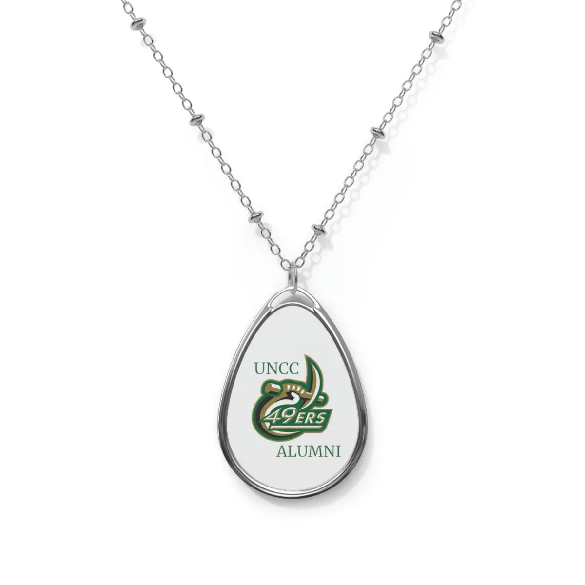 Uncc Alumni Oval Necklace 1