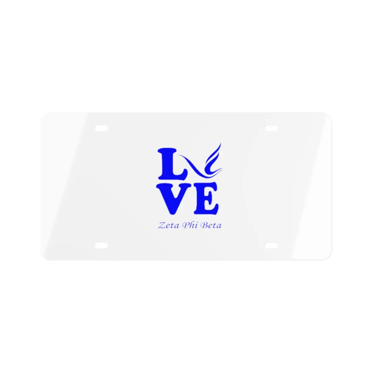 Zeta Phi Beta Love License Plate 1