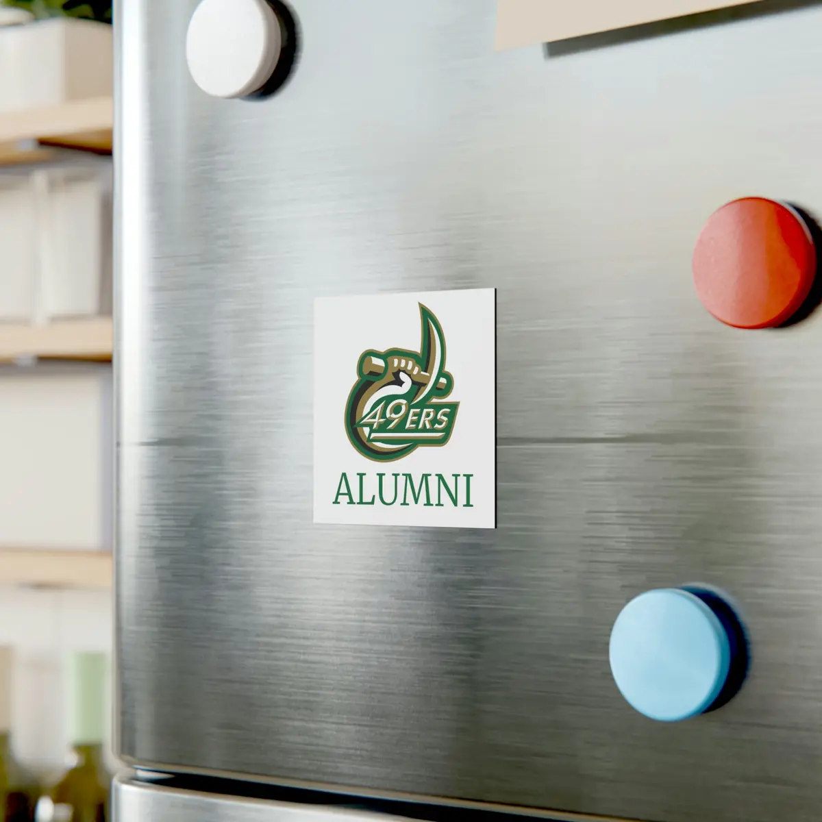 Uncc Alumni Square Magnet 1