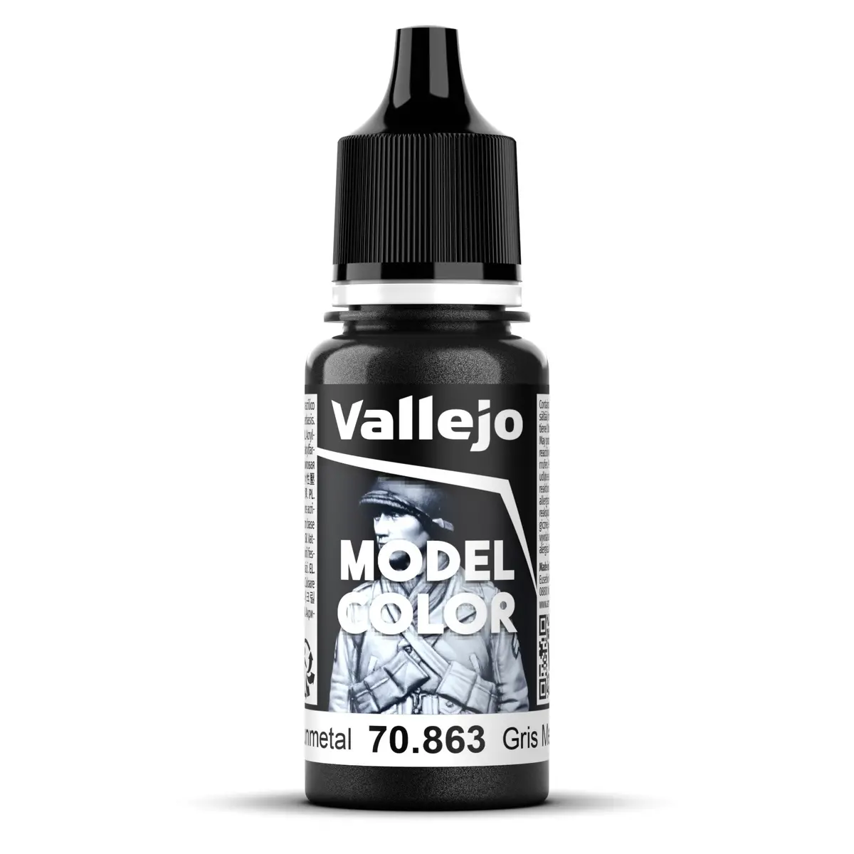 Vallejo Model Colour - 198 Gunmetal 18Ml 1