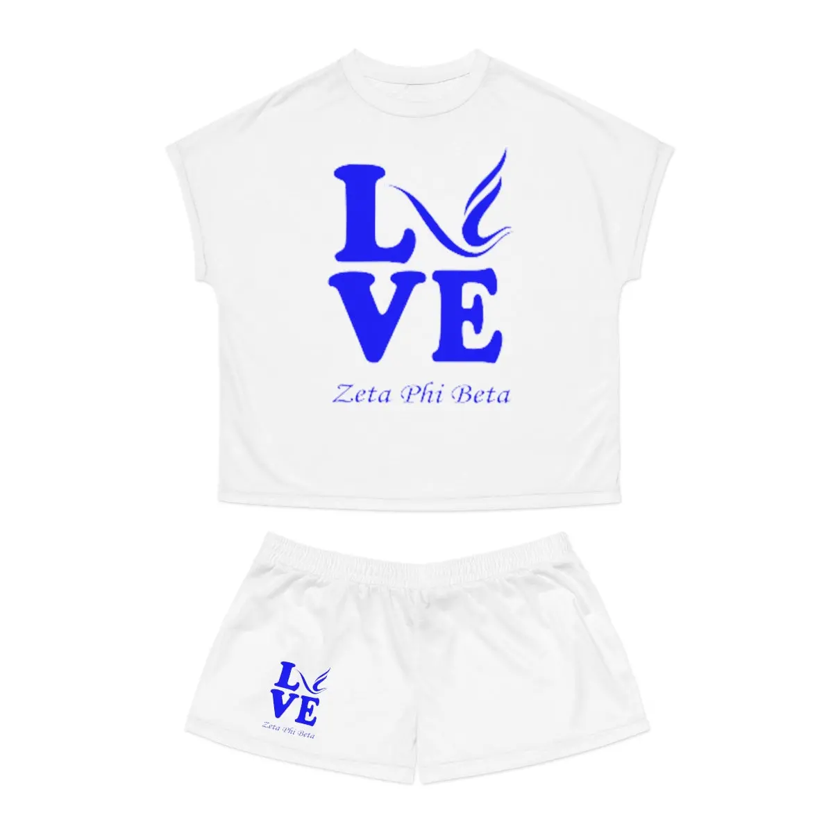 Zeta Phi Beta Love Women's Short Pajama Set 1