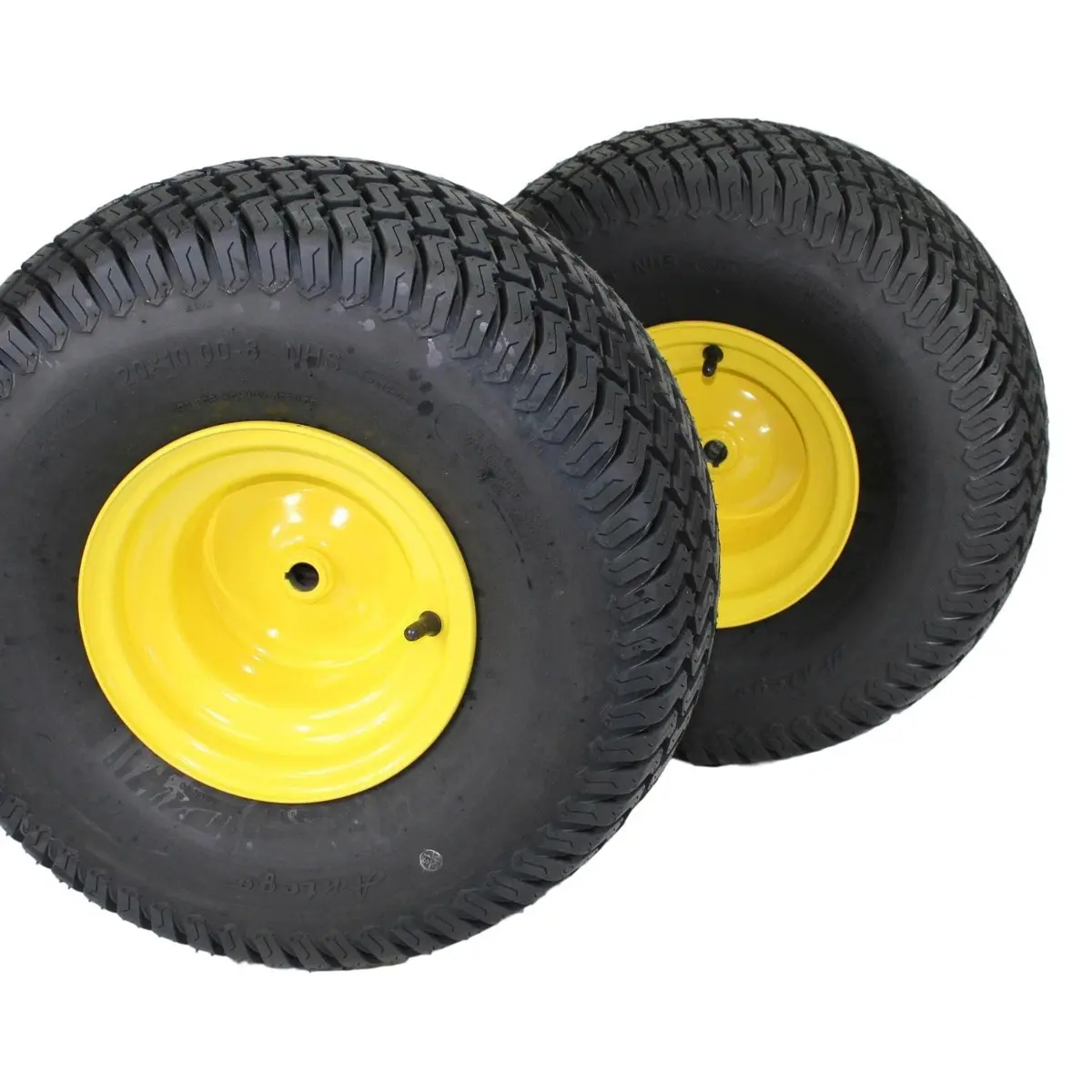 (Set Of 2) 20X10.00-8 Tires & Wheels 4 Ply For Lawn & Garden Mower Turf Tires Atw-003 Tread 1