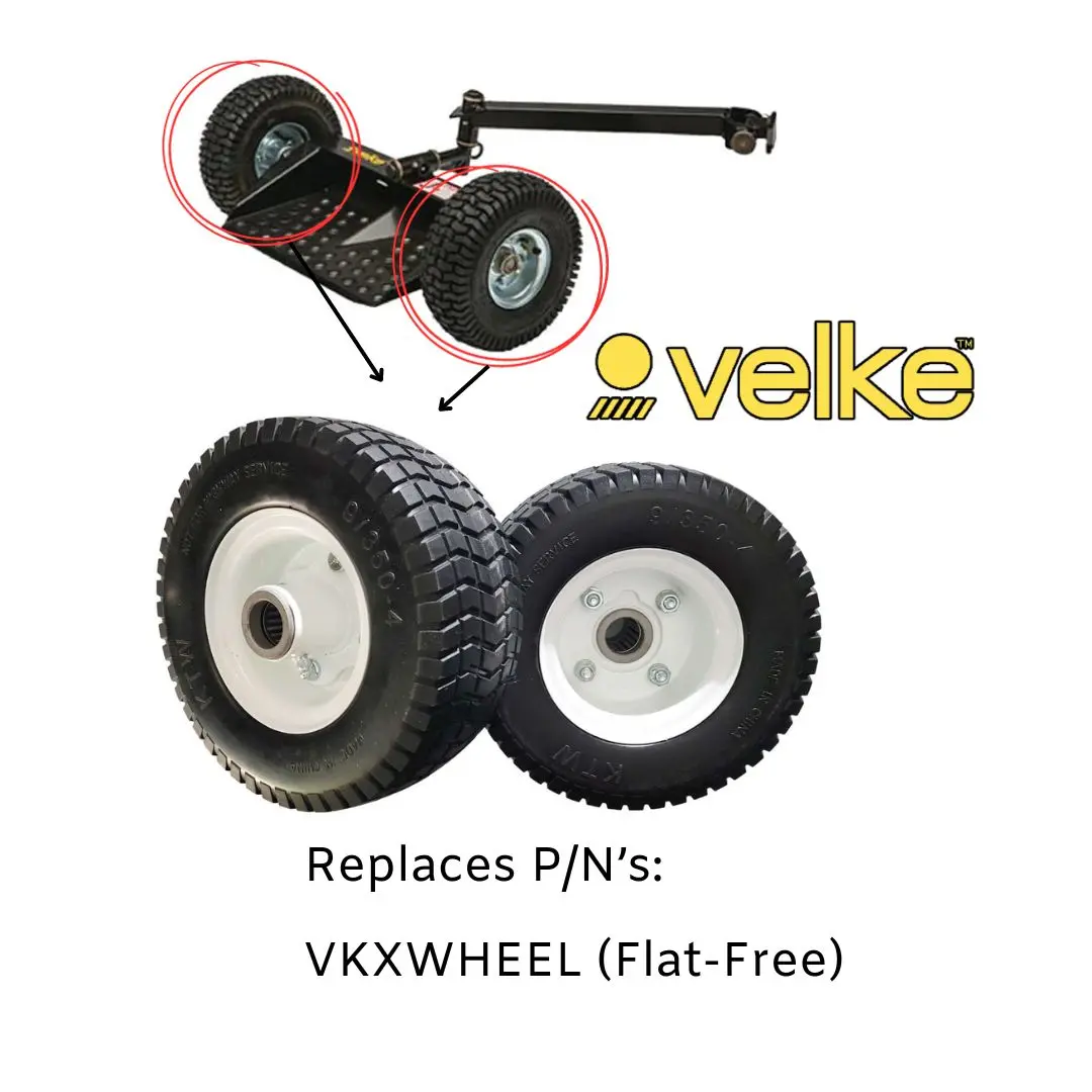 Velke Flat-Free Wheel & Tire Set With 9X3.50-4 Tires P/N Vkxwheel 1