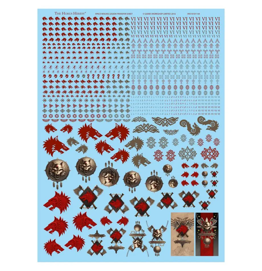 Space Wolves Legion Transfer Sheet 1