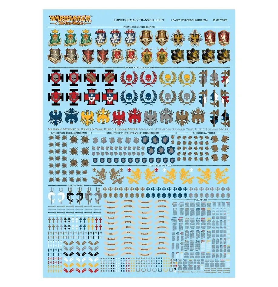 Empire Of Man Transfer Sheet 1