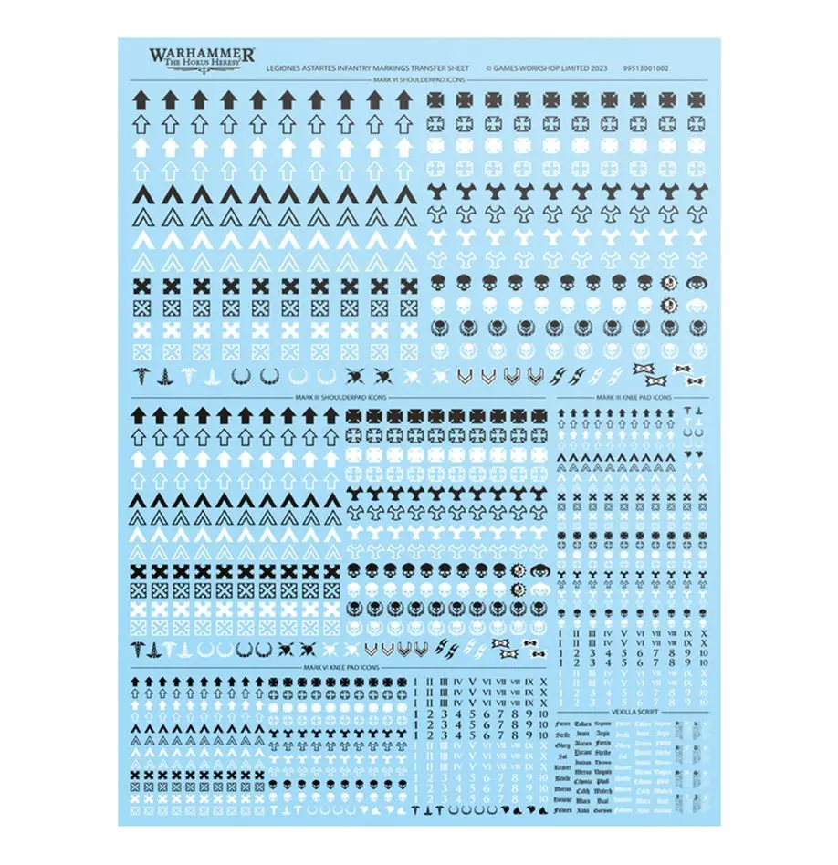 Legiones Astartes Infantry Markings Transfer Sheet 1