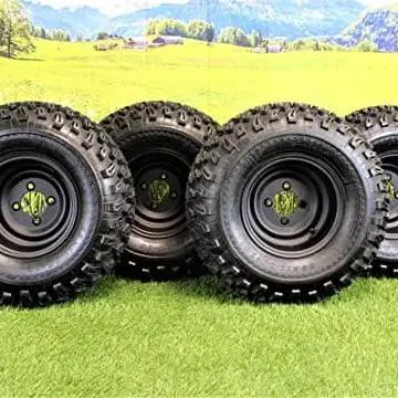 22X11.00-10 With 10X7 Matte Black Wheels For Golf Cart (Set Of 4) 1