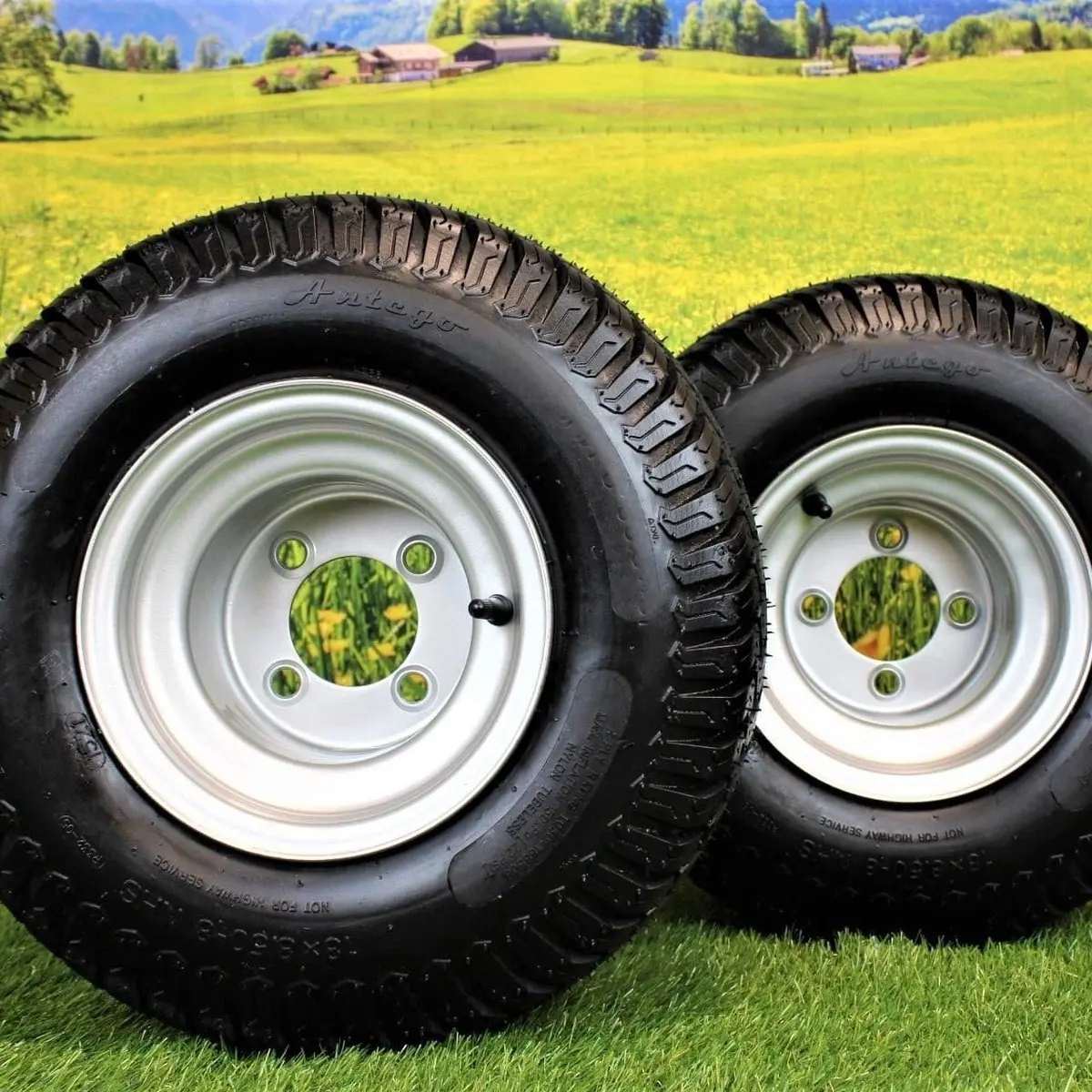 18X8.50-8 Hustler Drive Wheel & Tire Set Of 2 (P/N 604013, 783134, 601810) 1