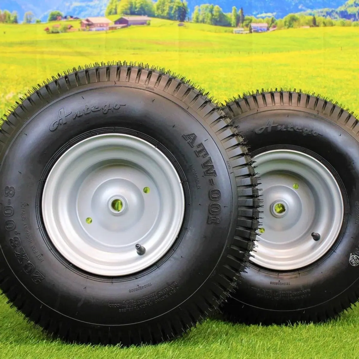 20X8.00-8 Tires With 8X7 Wheels 4 Ply For Lawn & Garden Mower Turf Tires (Set Of 2) Husqvarna And Craftsman 1