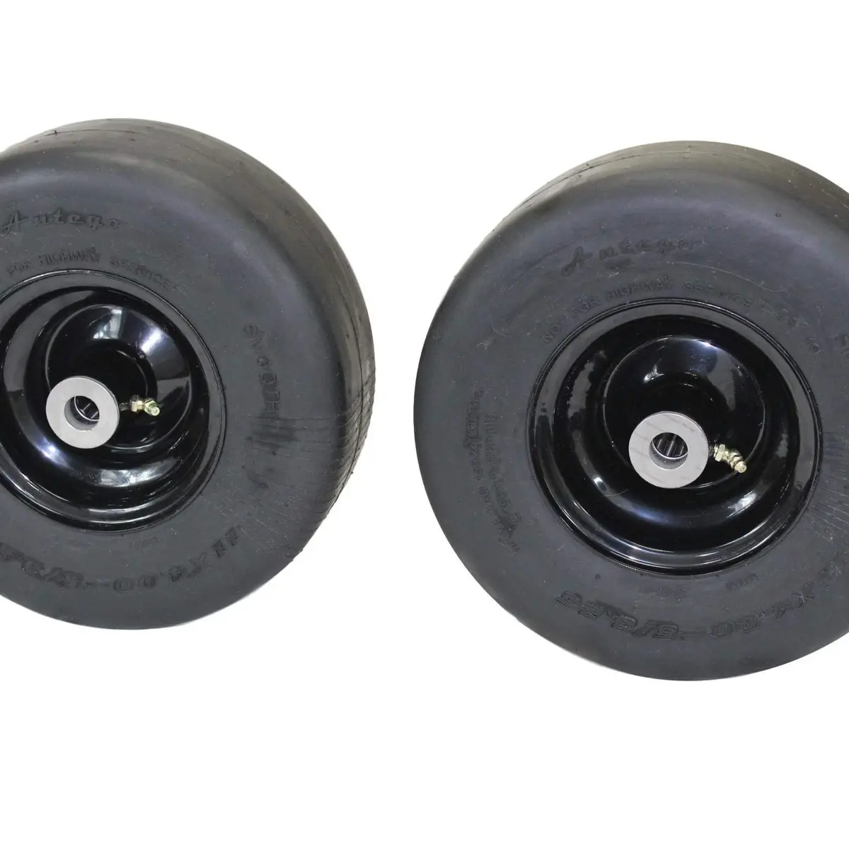 11X4.00-5 Flat Proof, Smooth Semi Pneumatic Assembly (Set Of 2) 1