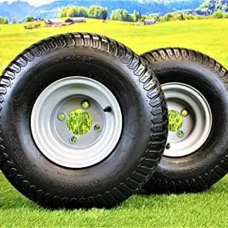 20X10.00-8 4 Ply Turf Tires With 8X7 Wheels Lawn & Garden Mower And Golf Cart (Set Of 2) 1