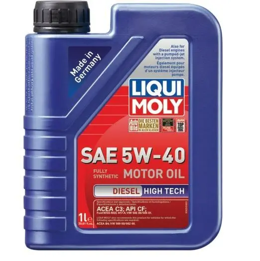Liqui Moly Diesel High Tech 5W40 Motor Oil - 1 L / Aceite Para Motor Liqui Moly Sae 5W40 Diésel Alta Tecnología 1 Litro
Precios Incluyen I.S.V. 1