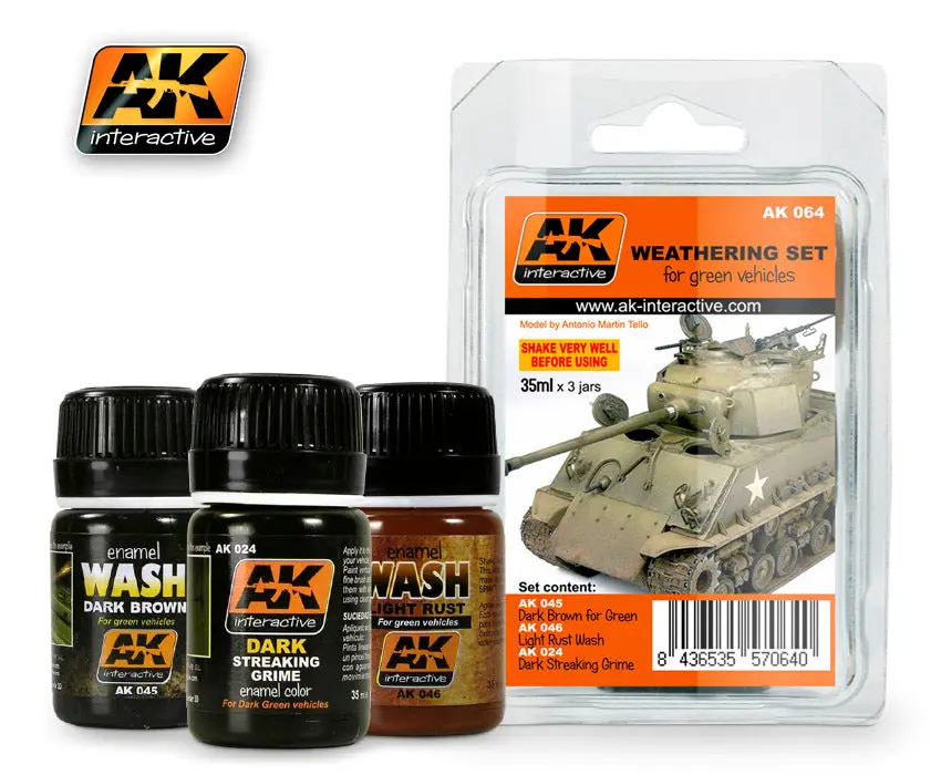 Ak-064 Weathering For Green Vehicles 1