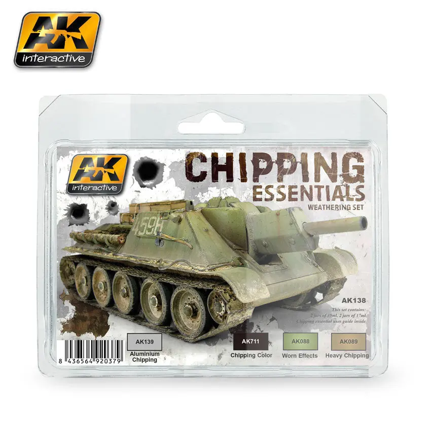 Ak-138 Chipping Essentials Weathering Set 1