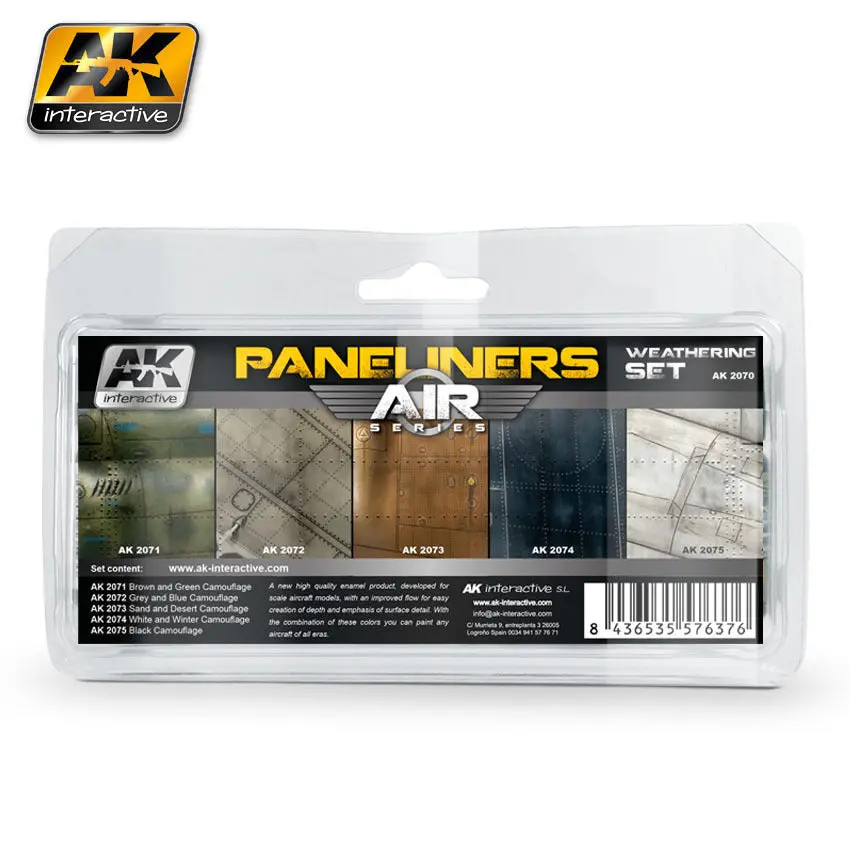 Ak-2070 Paneliners Weathering Set 1